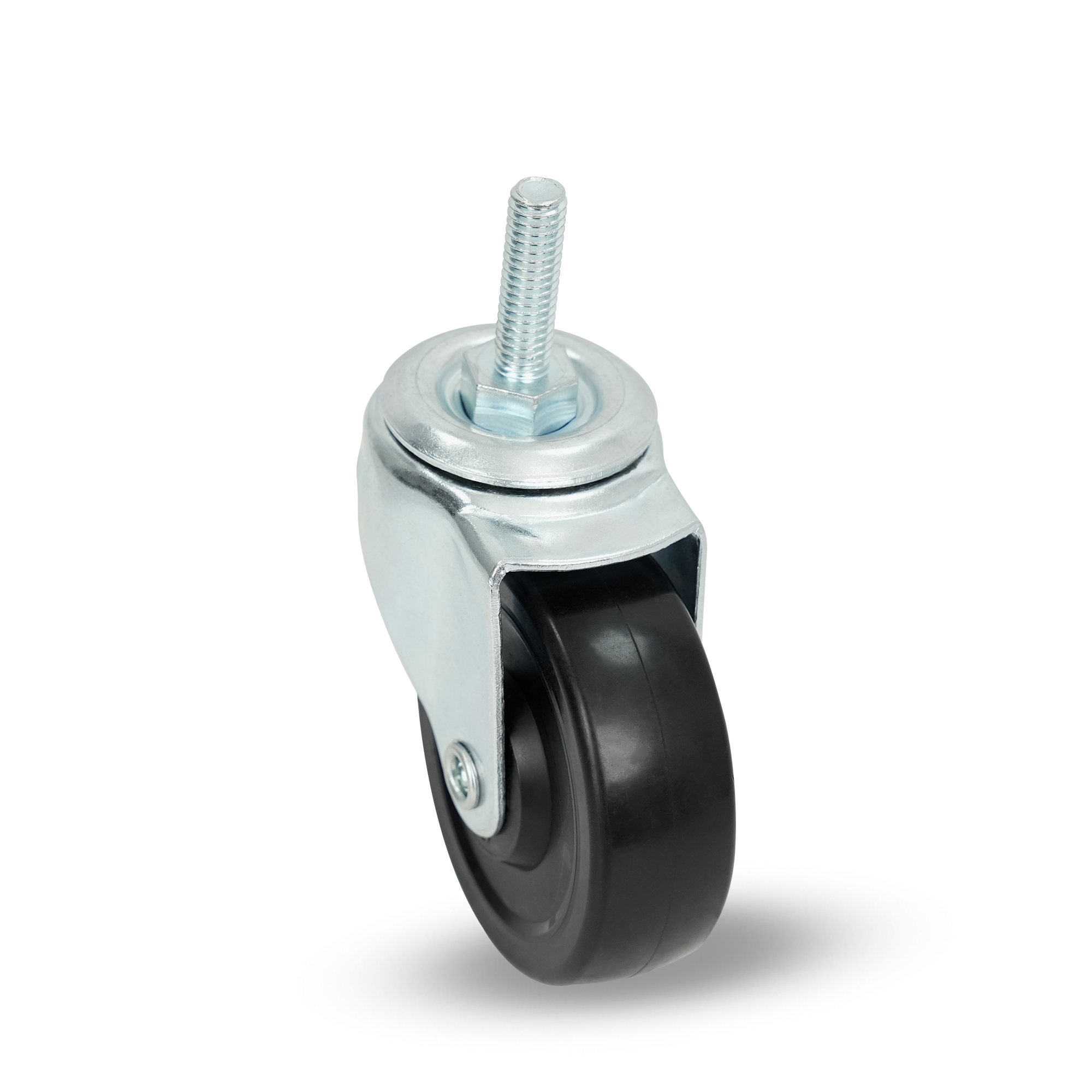 Klutch 3in. Polypropylene Swivel Caster with Stem, 90-Lb. Capacity